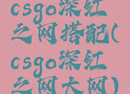 csgo深红之网搭配(csgo深红之网大网)
