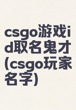 csgo游戏id取名鬼才(csgo玩家名字)