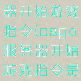 csgo服务器开始游戏指令(csgo服务器开始游戏指令是什么)