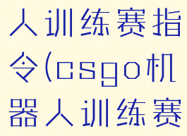 csgo机器人训练赛指令(csgo机器人训练赛指令飞行)