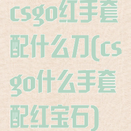 csgo红手套配什么刀(csgo什么手套配红宝石)