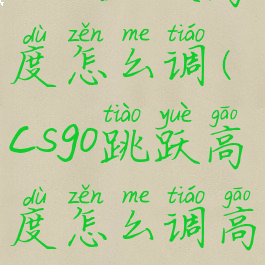 csgo跳跃高度怎么调(csgo跳跃高度怎么调高)