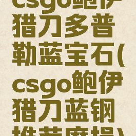 csgo鲍伊猎刀多普勒蓝宝石(csgo鲍伊猎刀蓝钢推荐磨损)