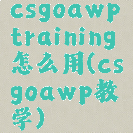 csgoawptraining怎么用(csgoawp教学)