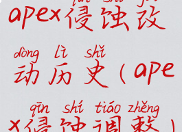 apex侵蚀改动历史(apex侵蚀调整)