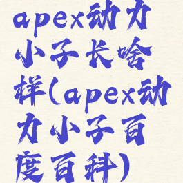 apex动力小子长啥样(apex动力小子百度百科)