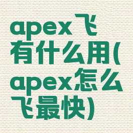 apex飞镖有什么用(apex怎么飞最快)