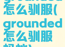 grounded怎么驯服(grounded怎么驯服蚂蚁)