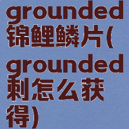 grounded锦鲤鳞片(grounded刺怎么获得)