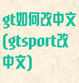 gt如何改中文(gtsport改中文)