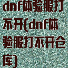 dnf体验服打不开(dnf体验服打不开仓库)