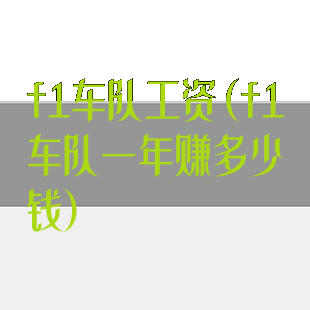 f1车队工资(f1车队一年赚多少钱)