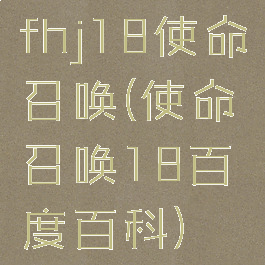 fhj18使命召唤(使命召唤18百度百科)