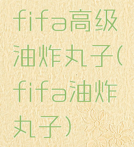 fifa高级油炸丸子(fifa油炸丸子)