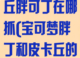 letsgo皮卡丘胖可丁在哪抓(宝可梦胖丁和皮卡丘的区别)