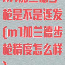 m1加兰德步枪是不是连发(m1加兰德步枪精度怎么样)