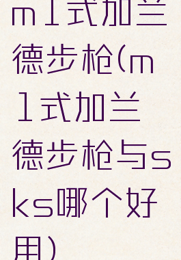 m1式加兰德步枪(m1式加兰德步枪与sks哪个好用)