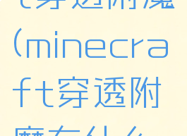 minecraft穿透附魔(minecraft穿透附魔有什么用)