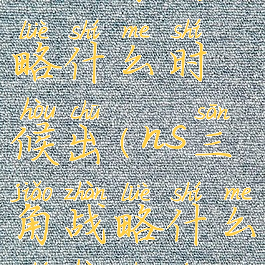 ns三角战略什么时候出(ns三角战略什么时候出的)