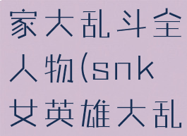 snk女格斗家大乱斗全人物(snk女英雄大乱斗立绘)
