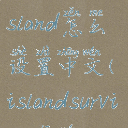 spiritoftheisland怎么设置中文(islandsurvival中文)