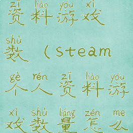 steam个人资料游戏数(steam个人资料游戏数量怎么算的)