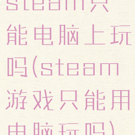 steam只能电脑上玩吗(steam游戏只能用电脑玩吗)