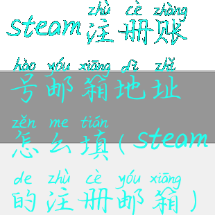 steam注册账号邮箱地址怎么填(steam的注册邮箱)