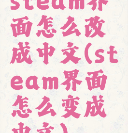 steam界面怎么改成中文(steam界面怎么变成中文)