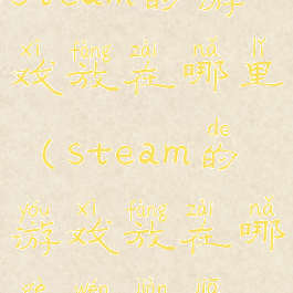 steam的游戏放在哪里(steam的游戏放在哪个文件夹)