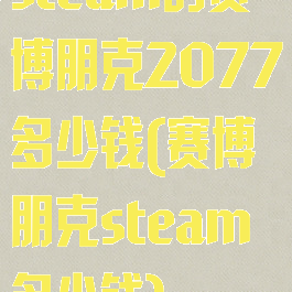 steam的赛博朋克2077多少钱(赛博朋克steam多少钱)