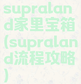 supraland家里宝箱(supraland流程攻略)