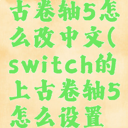 switch上古卷轴5怎么改中文(switch的上古卷轴5怎么设置简体中文)