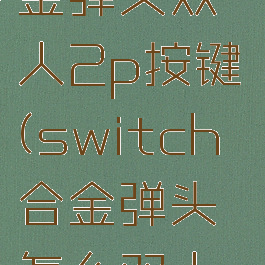 switch合金弹头双人2p按键(switch合金弹头怎么双人游戏)