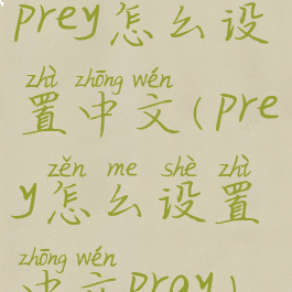 prey怎么设置中文(prey怎么设置中文pray)