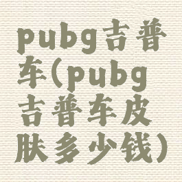 pubg吉普车(pubg吉普车皮肤多少钱)