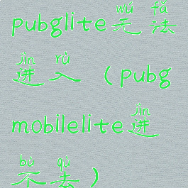 pubglite无法进入(pubgmobilelite进不去)