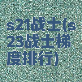 s21战士(s23战士梯度排行)
