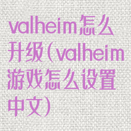 valheim怎么升级(valheim游戏怎么设置中文)