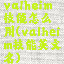 valheim技能怎么用(valheim技能英文名)