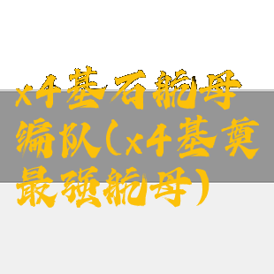 x4基石航母编队(x4基奠最强航母)