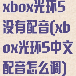 xbox光环5没有配音(xbox光环5中文配音怎么调)